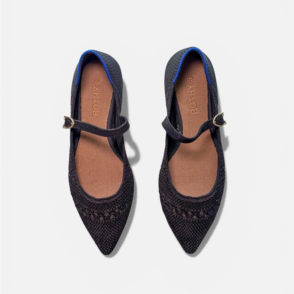 Rothy’s The Point Mary Jane II Flats – Black – Size 6.5
